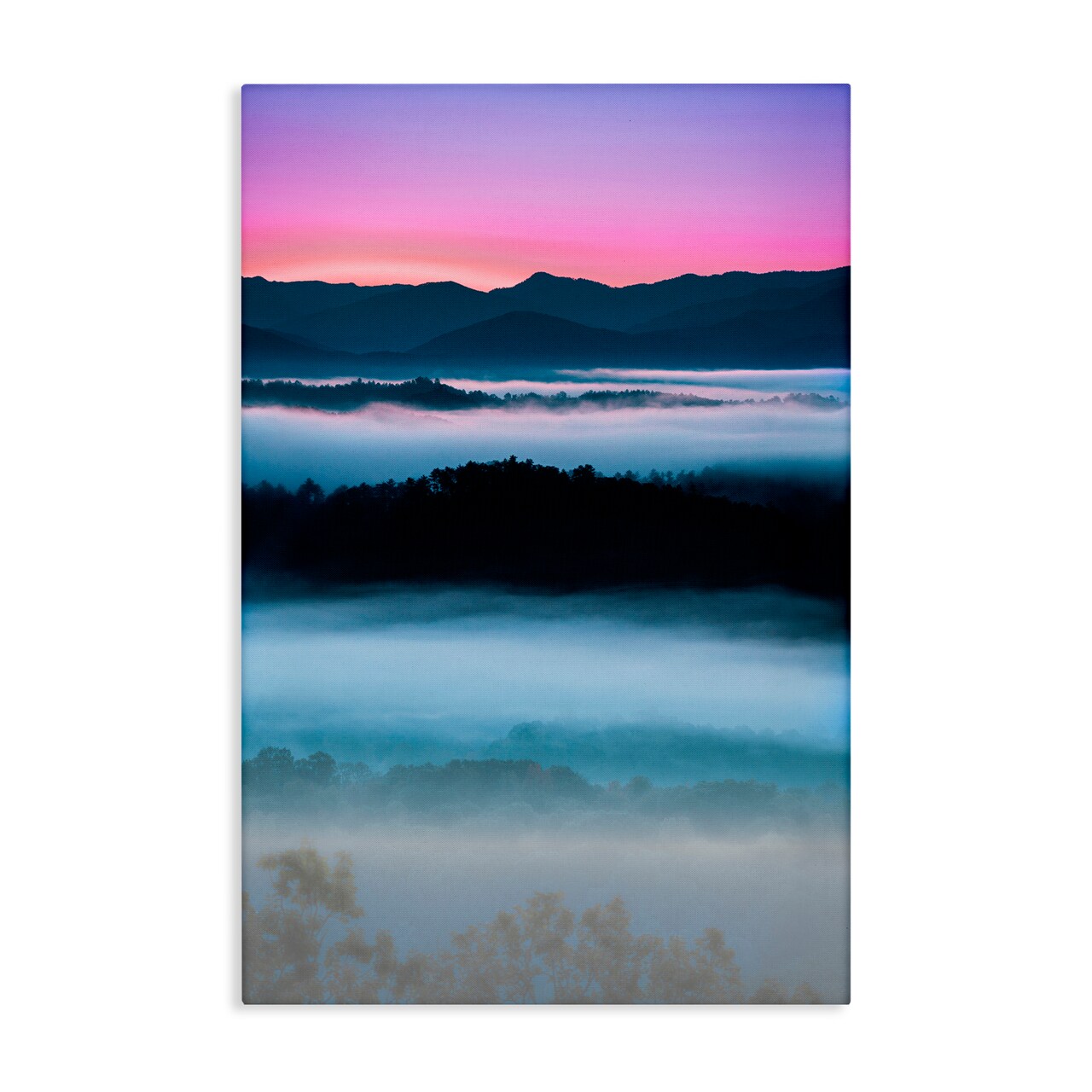 Stupell Industries Smoky Mountain Fog Canvas, design by Jared Kreiss